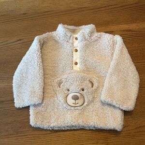 NWT H&M Kids Cream Cozy Teddy Sherpa Pullover Jacket 18 Months